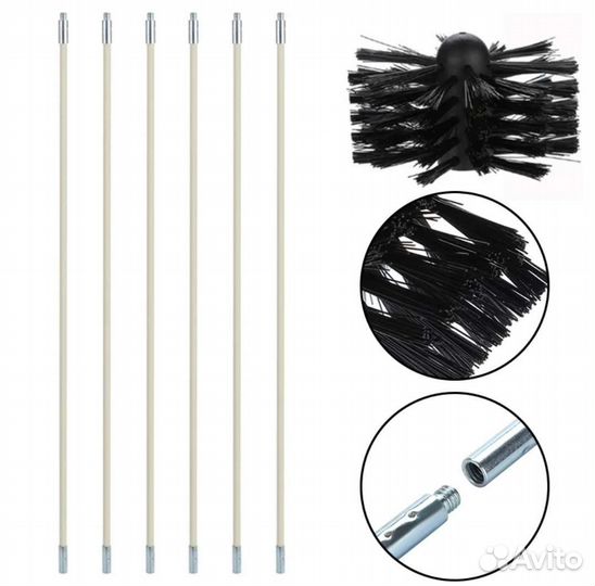 Набор для чистки дымохода, новый