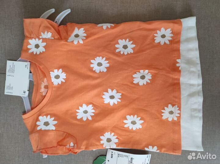 Футболка детская для девочки h&m, 1 шт 350