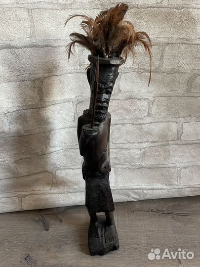 Статуэтка, дерево. Высота 43 см