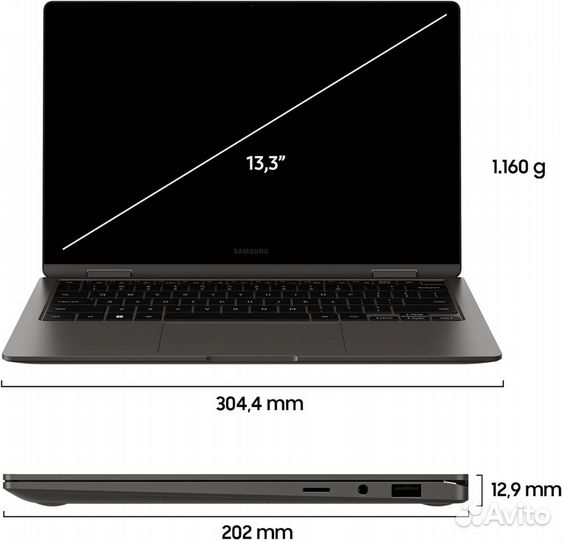 Ноутбук Samsung Galaxy Book3 360 i5-1340P 8/256 GB