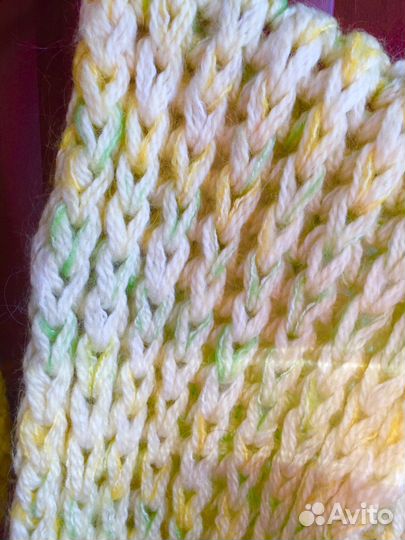 Вязаный комплект шапка и шарф