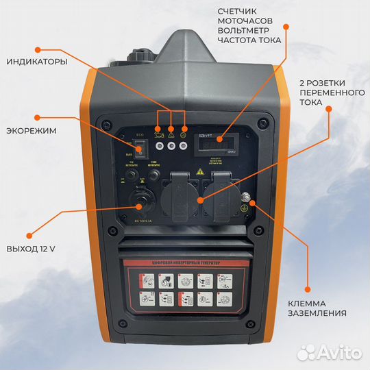 Инверторный Бензиновый Генератор 3,1 кВт/3100 Вт