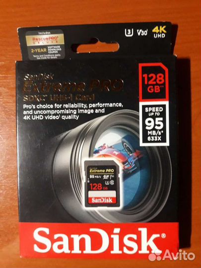 Карта памяти SanDisk Extreme Pro 128GB