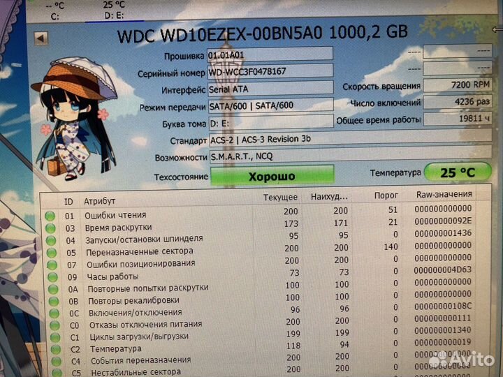 HDD 1Tb WD Blue в идеале