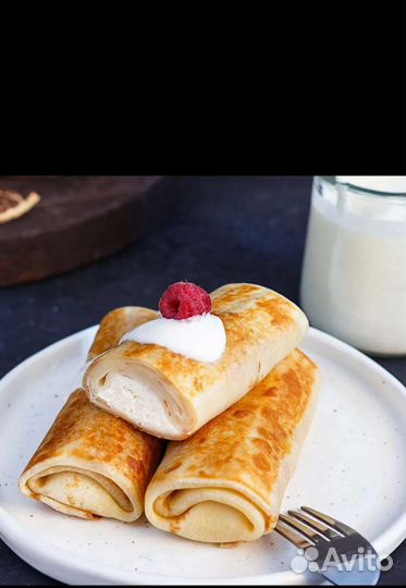 Блины с творогом домашние