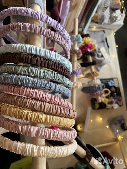 Шелковый ободок для волос