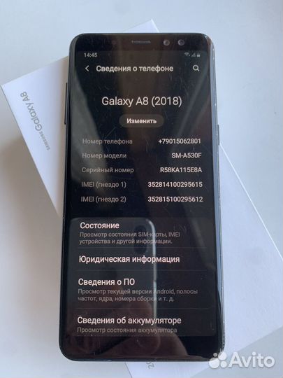 Samsung Galaxy A8 (2018), 4/32 ГБ