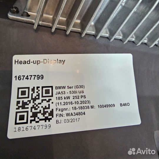 Nbt Evo 6WB проекция bmw G30 G31