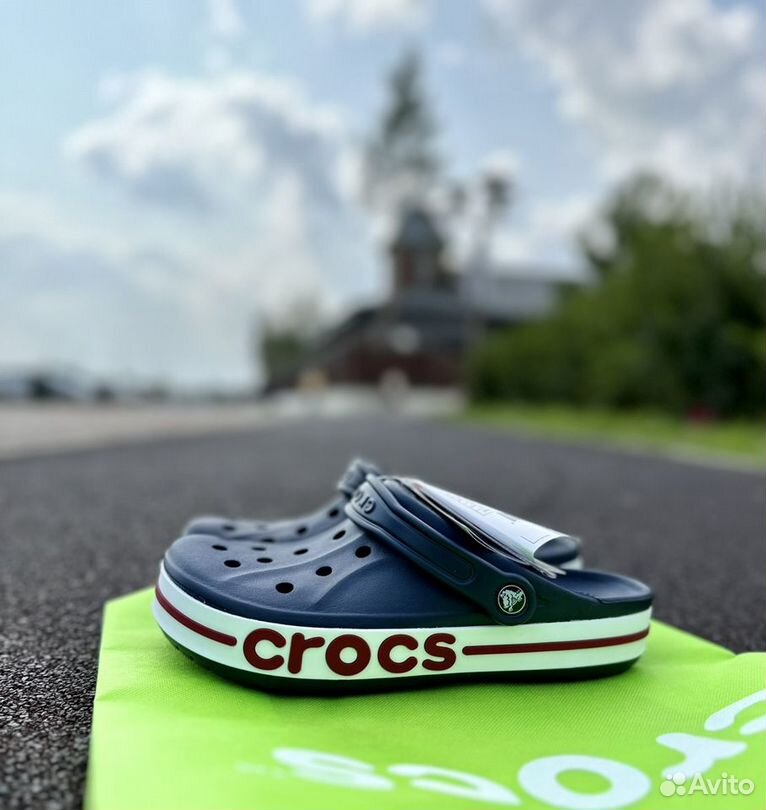 Crocs сабо темно синий