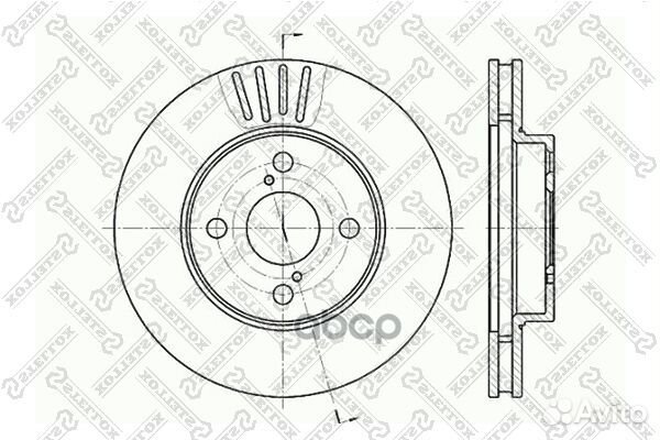 6020-4582V-SX диск тормозной передний Toyota C