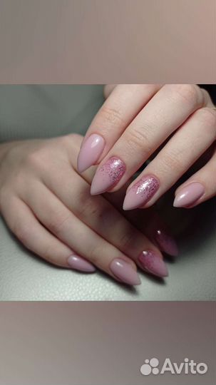 Маникюр+гель лак, наращивание ногтей