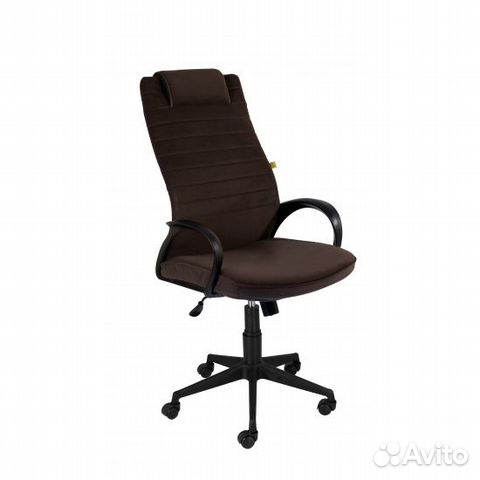 Кресло руководителя Квест Neo-09 флок коричневый