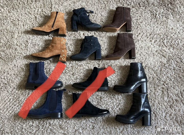 Ботильоны Италия, размер 36-37, нат.замша