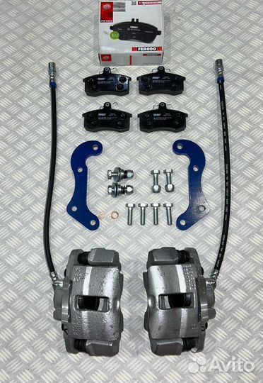 Передние суппорты Ваз 2108 на Ниву с колодками вап