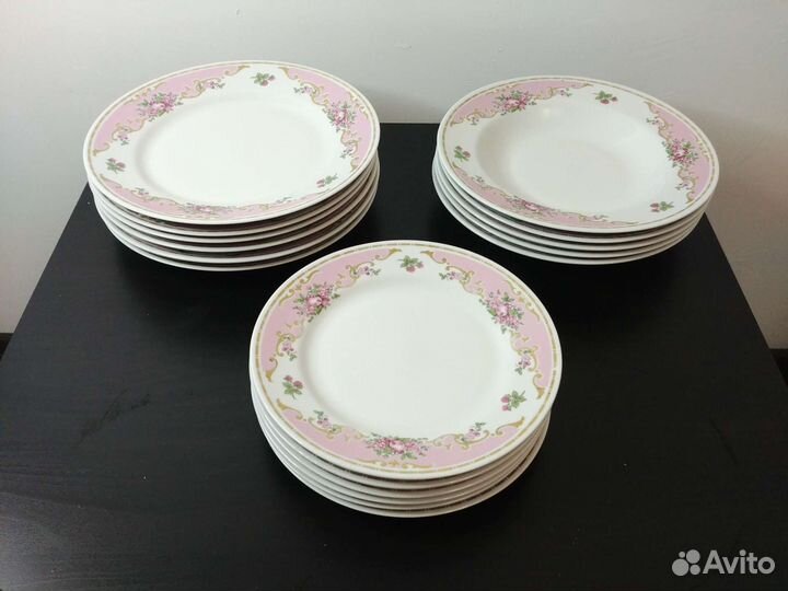 Набор столовой посуды и чайный сервиз Jlmenau гдр