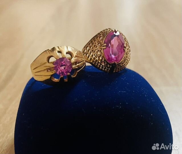 Золотое кольцо с рубином (корунд) СССР