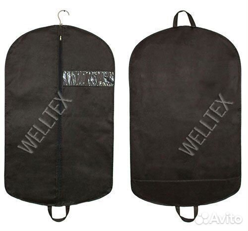 Чехол для одежды 60х100 с отворотом и прорезью