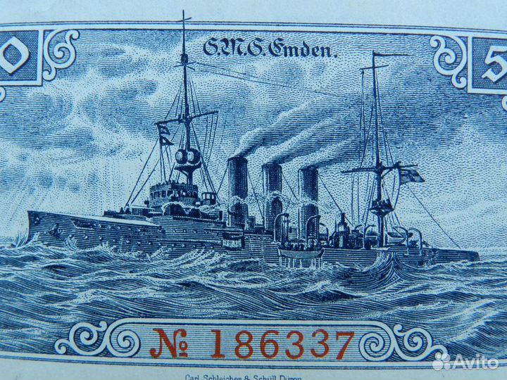 Германия 25+50пфеннигов 1918-1920 Эмден редкость