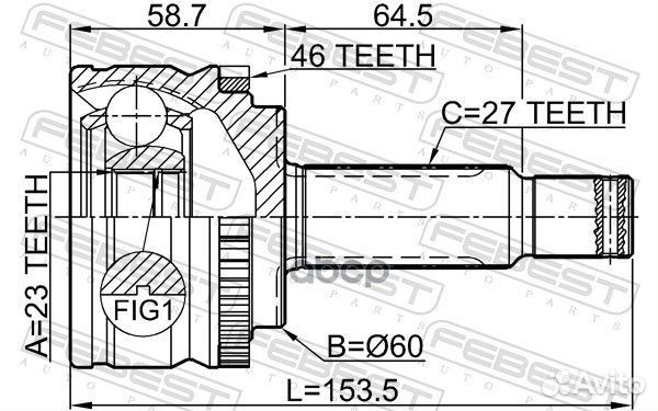 ШРУС hyundai I30/KIA ceed 06-12 нар. 2210-CD20A