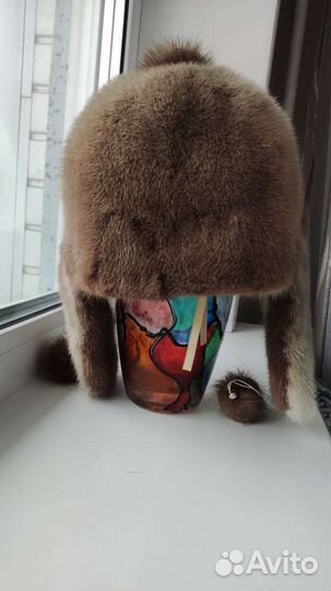 Шапка ушанка норковая женская