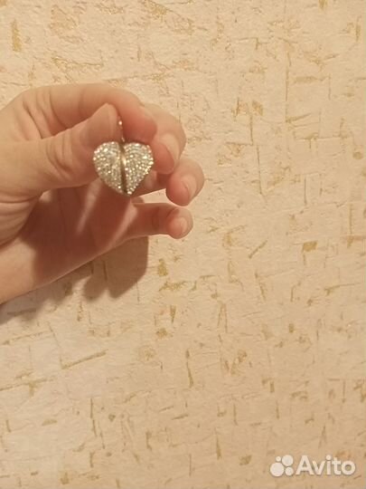 Серебро 925 проба, серьги, кольцо 16,5-17, кулон