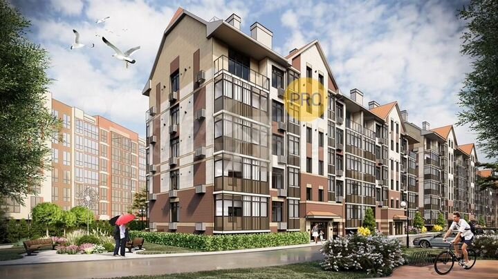 1-к. квартира, 44,6 м², 1/6 эт.