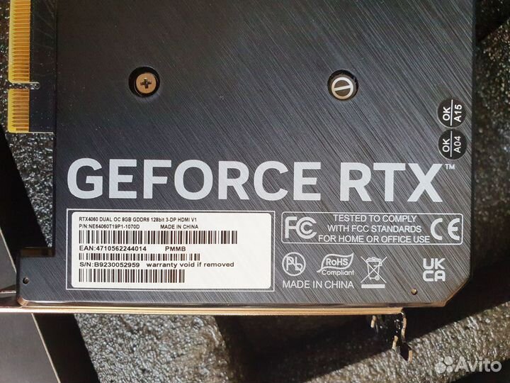Видеокарта Palit GeForce RTX 4060 8Gb OC