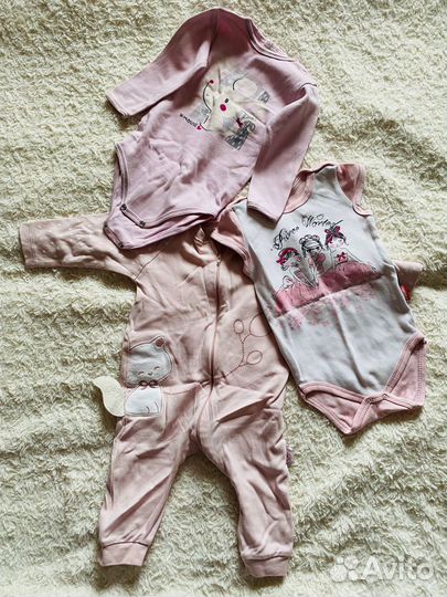 Вещи пакетом на девочку 74 80 86