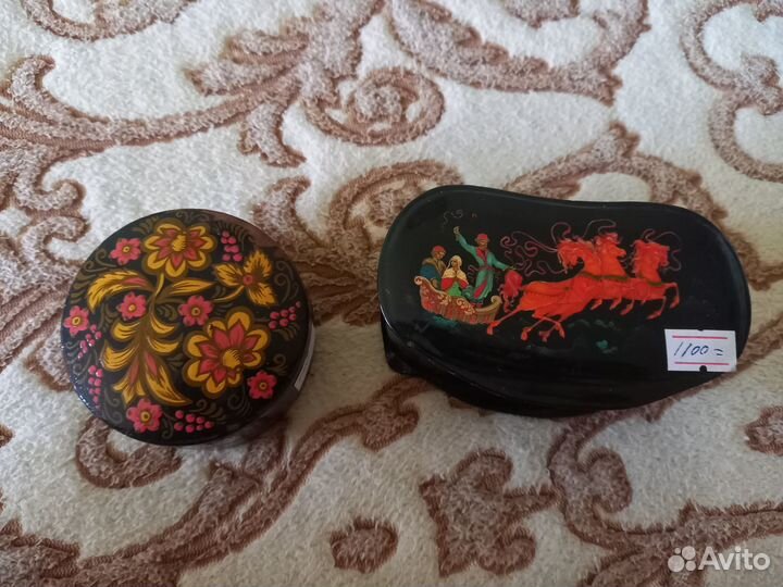 Шкатулки деревянные винтаж