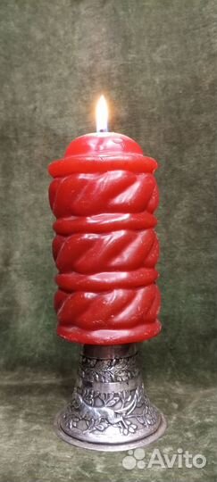 Старинный резной подсвечник серебрение,Германия19в