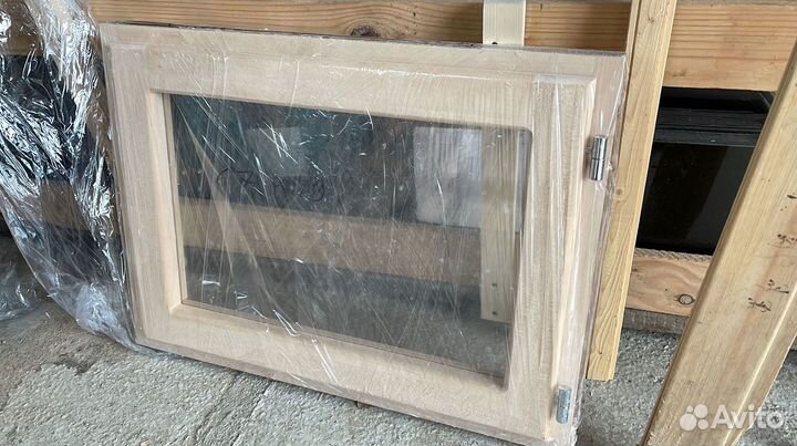 Деревянные окна для бани и сауны