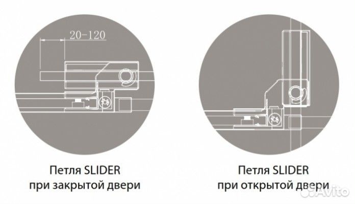 Душевая дверь Cezares slider-B-1-100/110-C-nero