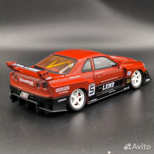 Металлическая копия Nissan Skyline R34 GT-R 1/24