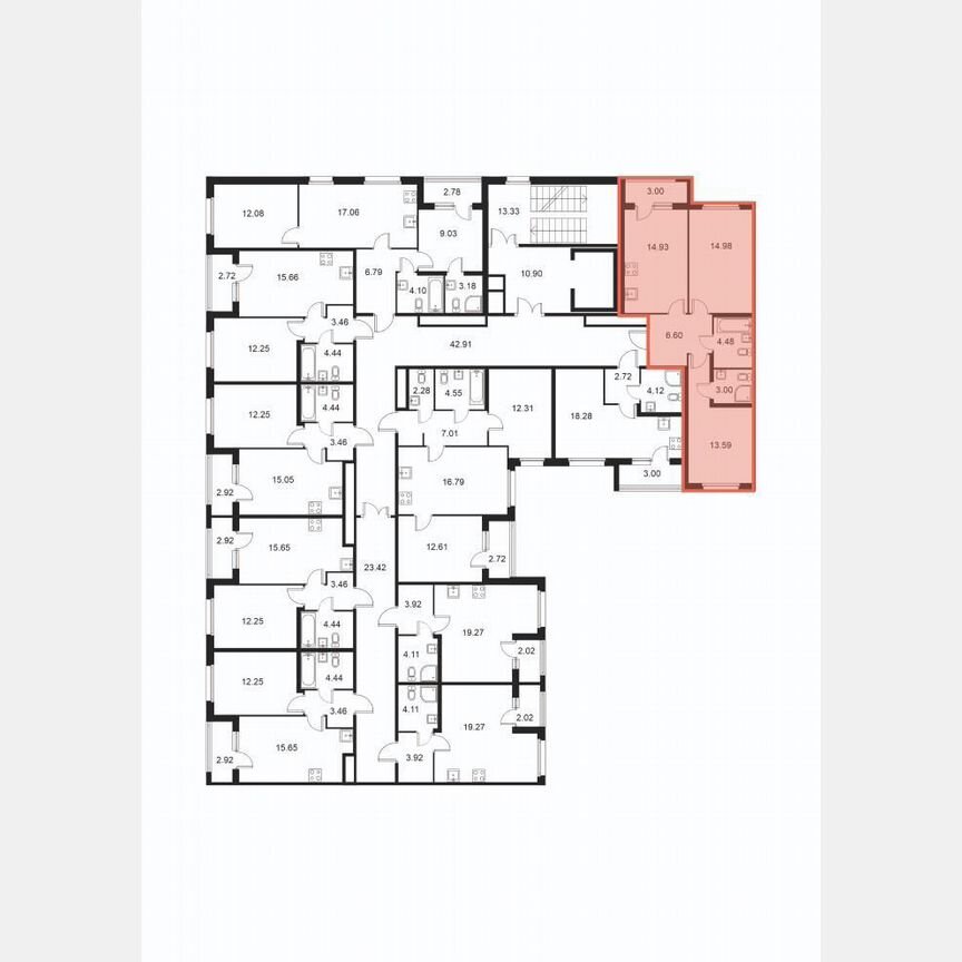 2-к. квартира, 58,5 м², 8/9 эт.