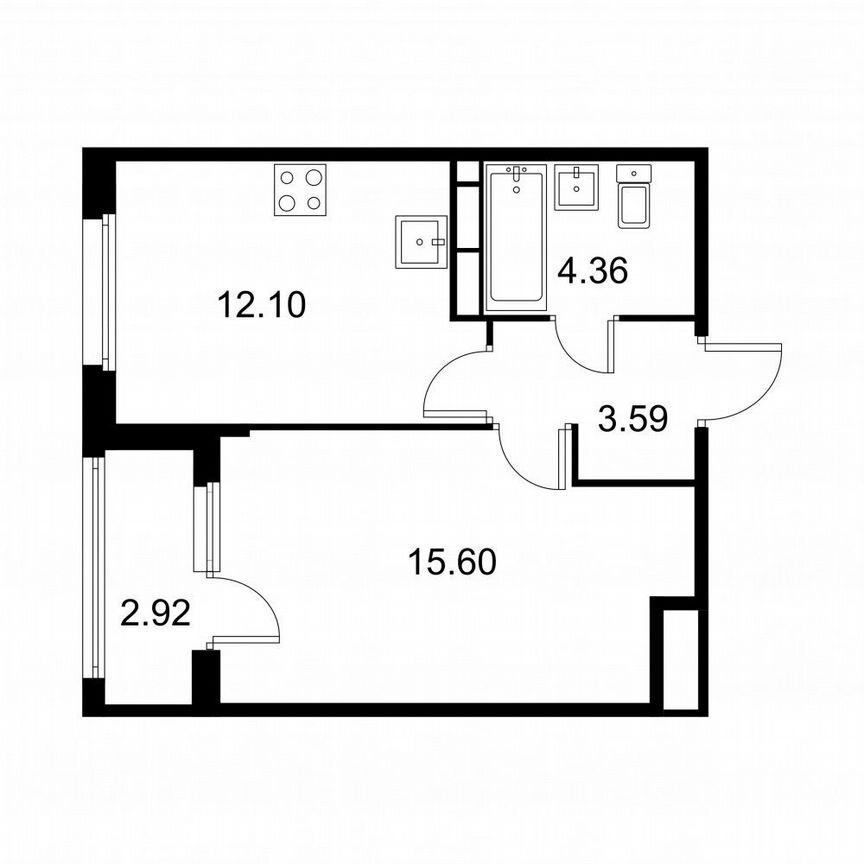 1-к. квартира, 37,1 м², 7/9 эт.
