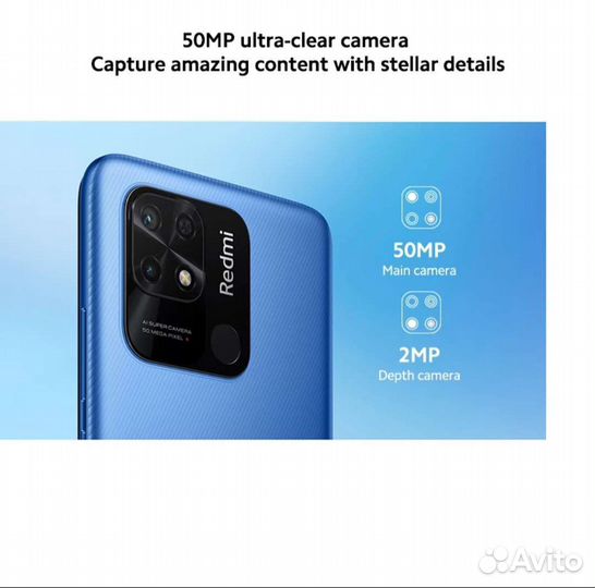 Xiaomi redmi 10C-4/128 NFC (серый)