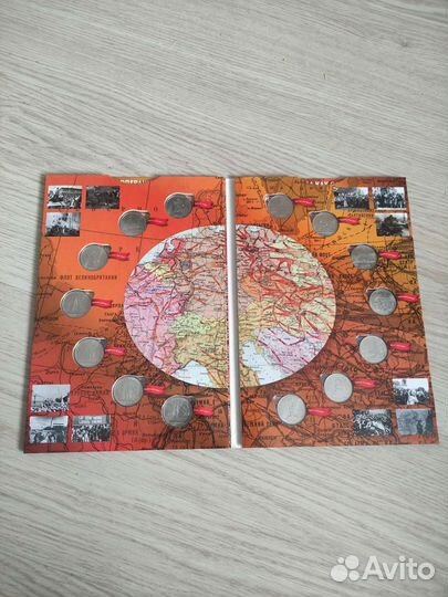 Альбом + монеты столицы освобожденных государств