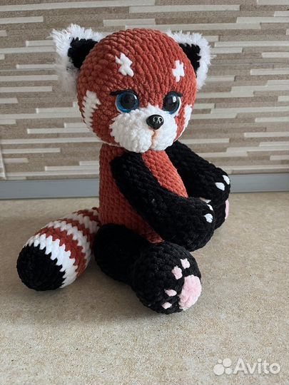 Игрушка, красная панда, ручная работа