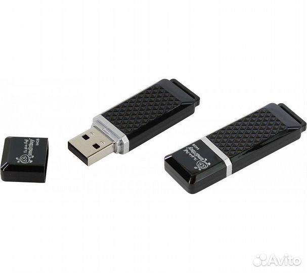 Флеш-накопитель Smartbuy Quartz USB 2.0 64GB, черн