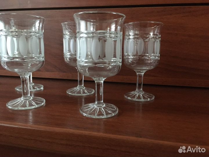 Рюмки и стопки позолота, стаканы хрусталь, бокалы