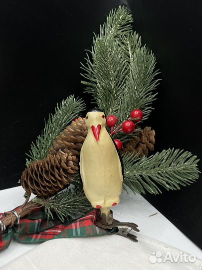 Ёлочная игрушка пингвин СССР (2.сзр)