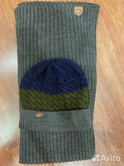 Комплект шапка и шарф мужской