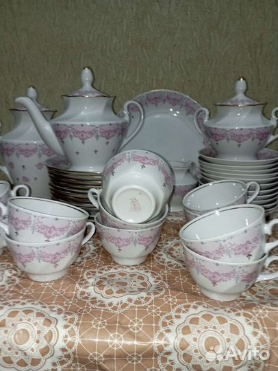 Чайно, кофейный сервиз.Рижский фарфор СССР