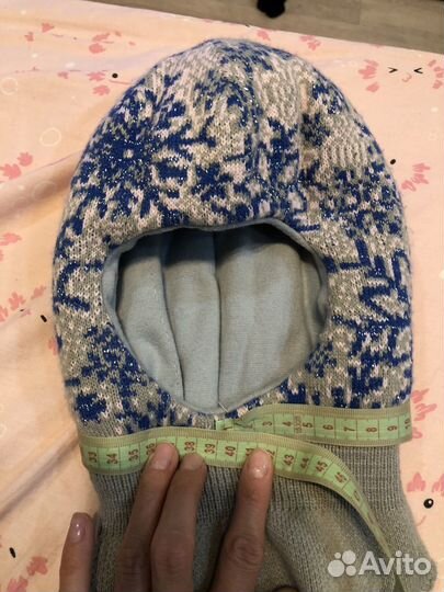 Шапка шлем для девочки зимняя новая