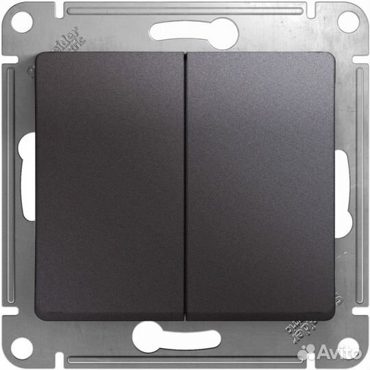 Выключатель Schneider Electric Glossa двухклавишны