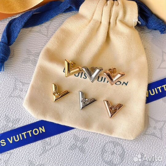 Серьги louis vuitton премиум Луи Виттон