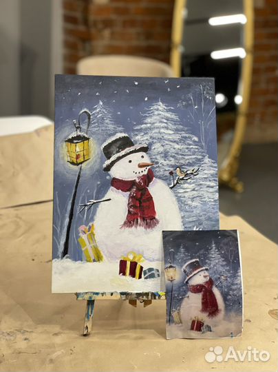 Картина Снеговик