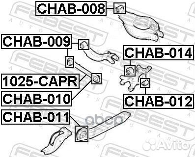 Тяга задняя поперечная 1025capr Febest