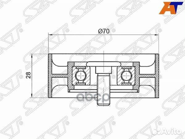 Ролик приводного ремня натяжителя toyota coroll