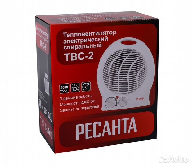 Тепловентилятор твс-2 Ресанта, 67/2/2